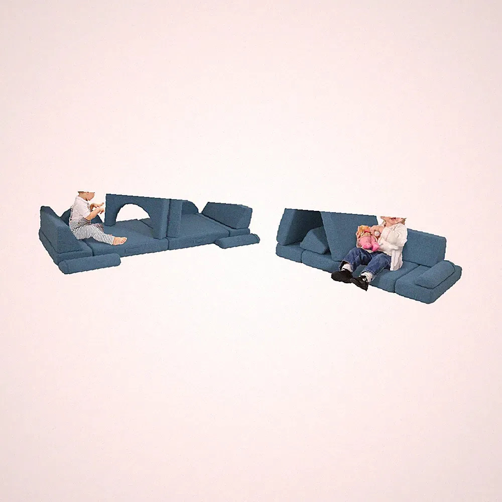12 Kids Modular Couch, Toddlers Couch Child Sectional Sofa, Playroom Bedroom