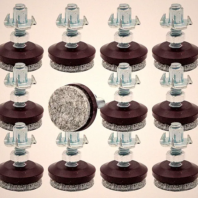 12 Pack Adjustable Leveling Feet, Hardwood Floor Protection