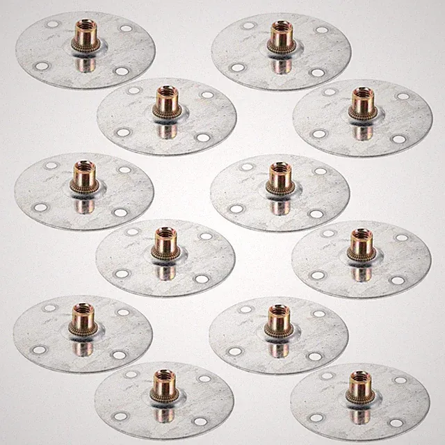 12 Pcs Sofa Leg Fixing Piece Attachment Plates for Seat Furniture Feet Pads