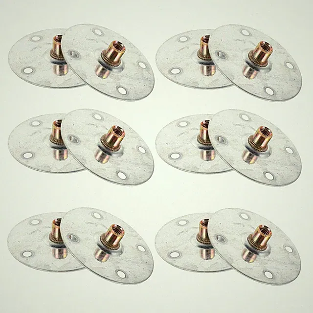 12 Pcs Sofa Leg Fixing Piece Couch Securing Clips Flat Mounting Plates
