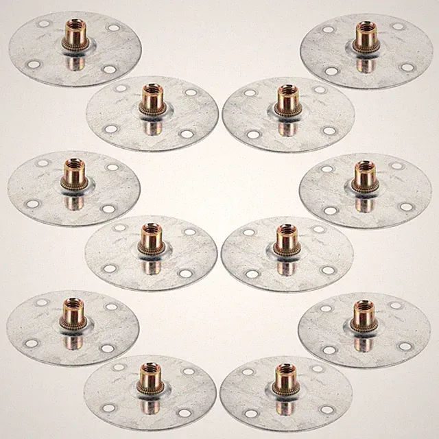 12 Pcs Sofa Leg Fixing Piece Flat Mounting Plates Attachment for Furniture