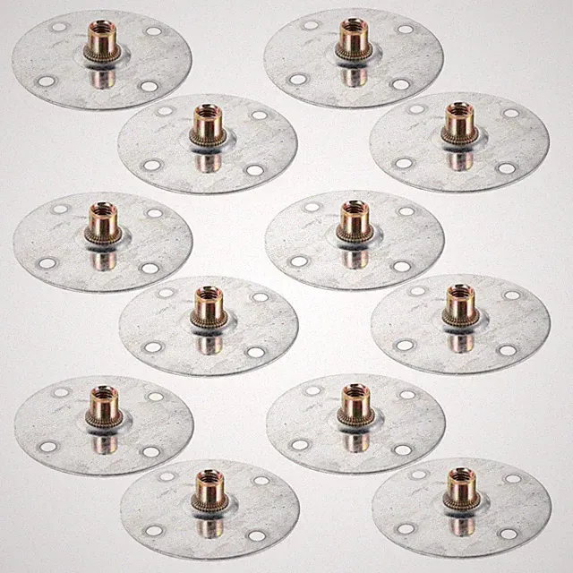 12 Pcs Sofa Leg Fixing Piece Furniture Attachment Plates Mounting Hardware