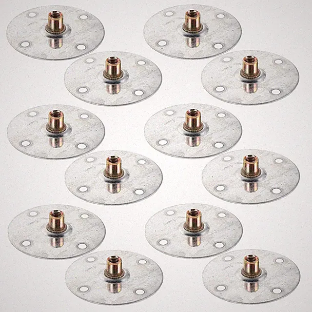 12 Pcs Sofa Leg Fixing Piece Mounting Plates for Furniture Feet Connector