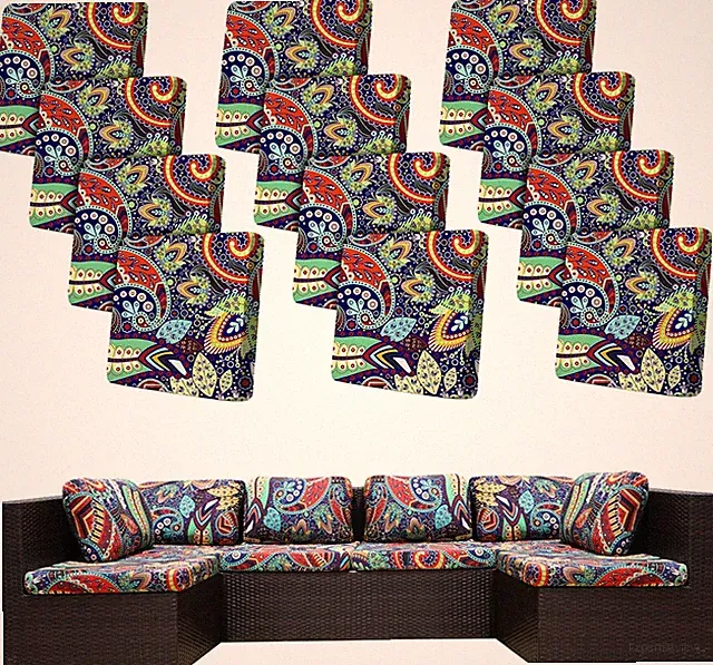 12 Pcs Stretch Patio Cushion Covers,Outdoor Couch Covers Replacement,Outdoor Cou