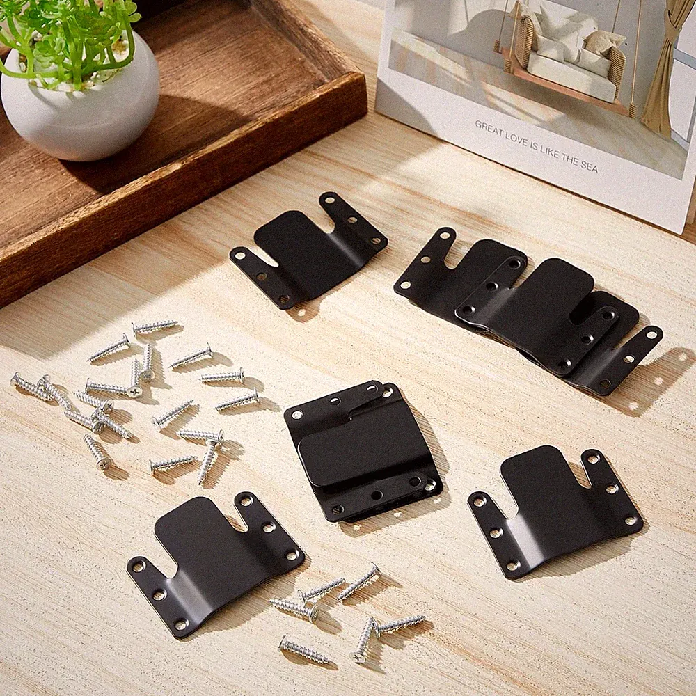 12 Pieces Universal Sectional Couch Metal Connectors Sectional Sofa Interlock...