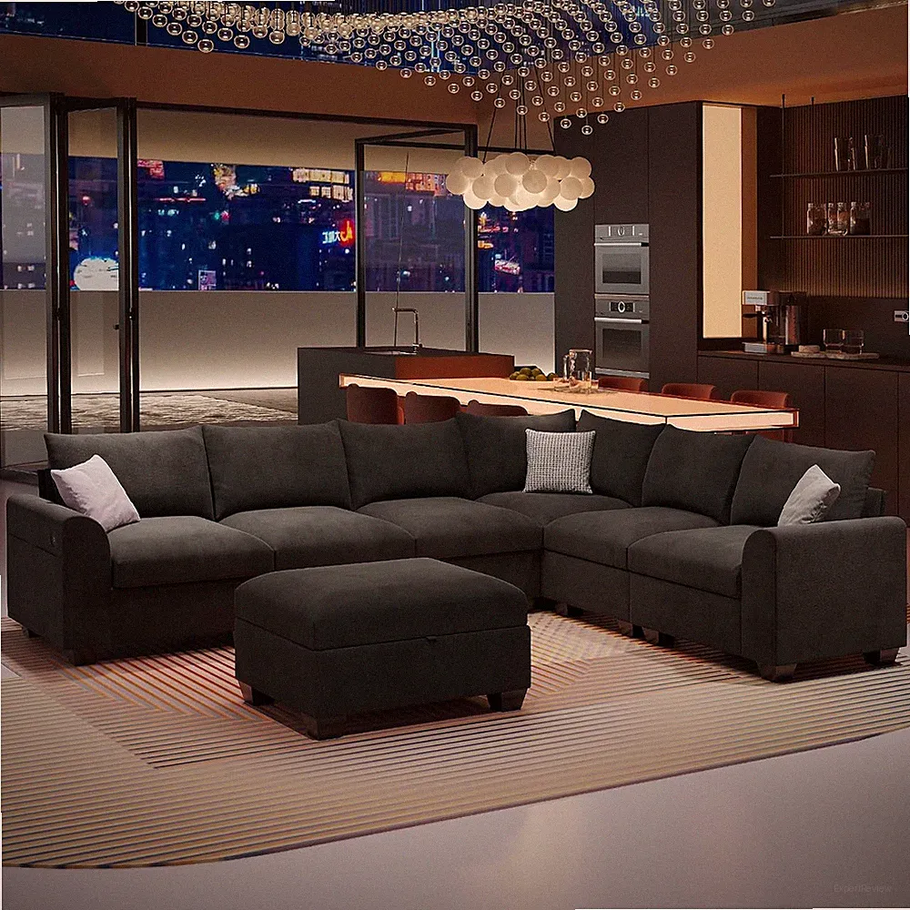 120" Large Sectional Couches for Living Room, 7 Seater Corner Sofa