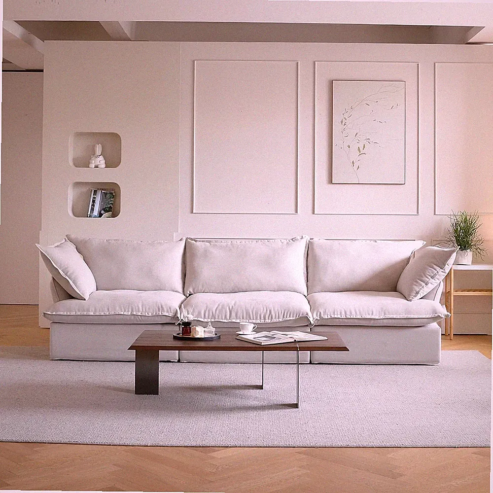 122.82" Cloud Couch Sectional for Living Room, Modular 3 Seats Sofas, Convertibl