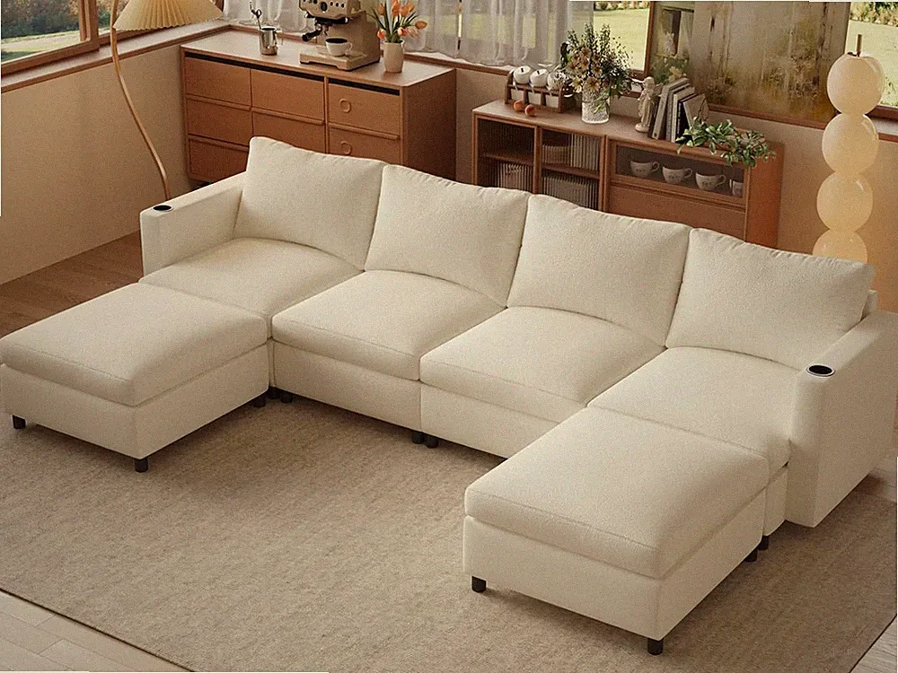 123" Modular Sectional Sofa Couch, Convertible U Shaped Sectional Couches with S
