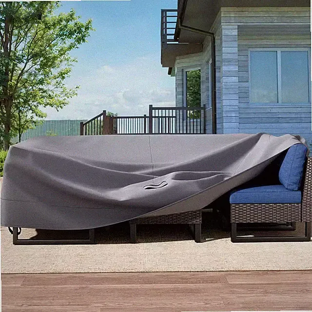 126 In. W X 68 In. D X 23 In. H Medium Gray Outdoor Conversation Set Patio Sofa