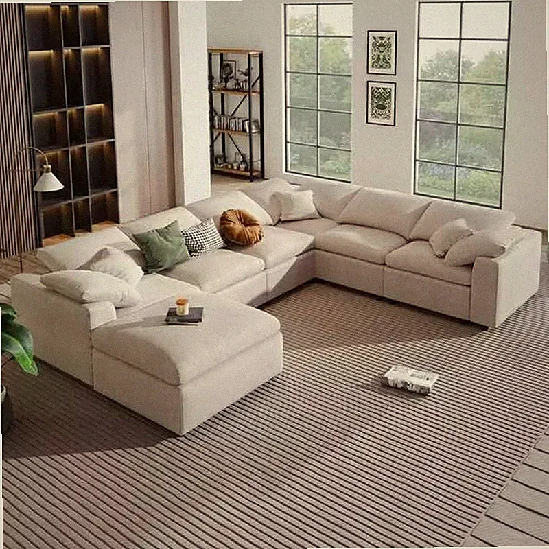 129.3" Oversized Modular Sectional Sofa Couch for Living Room L U Shaped Sofa wi