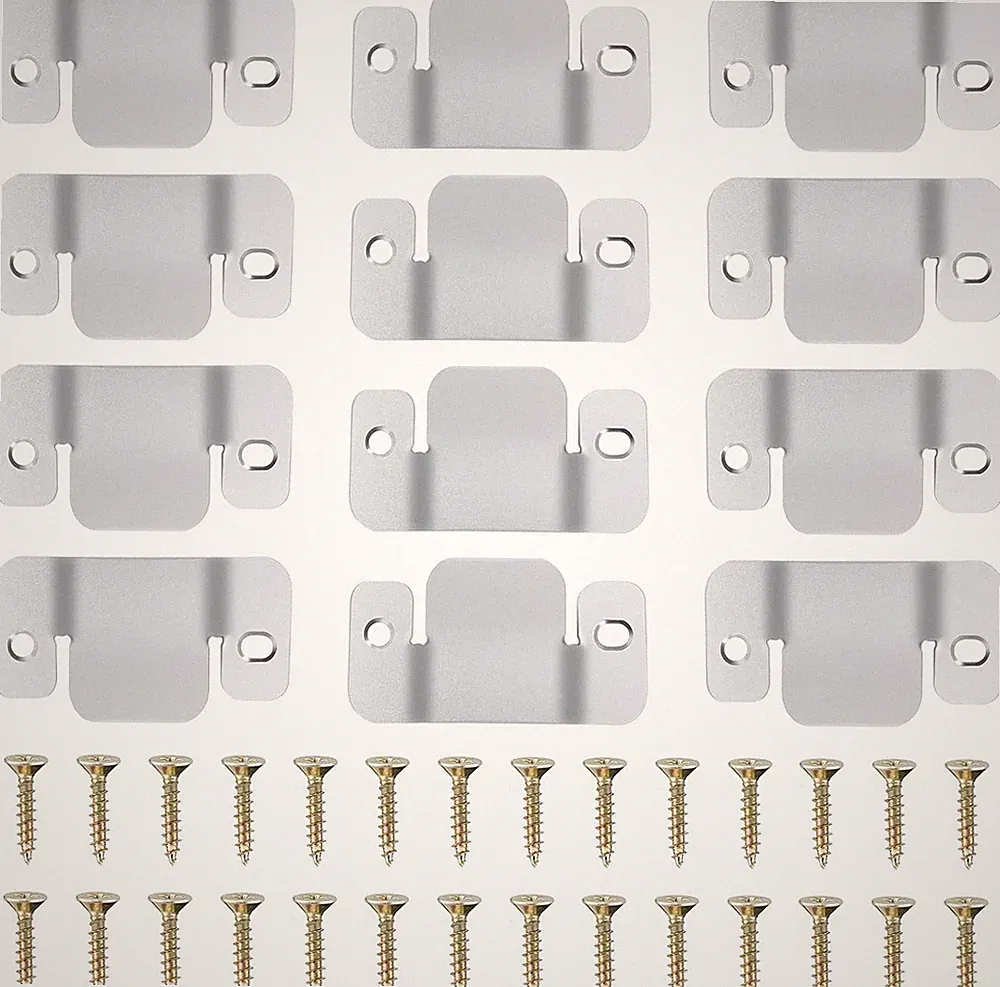12pcs Sectional Couch Connectors Metal Sofa Interlocking Clips with Screws