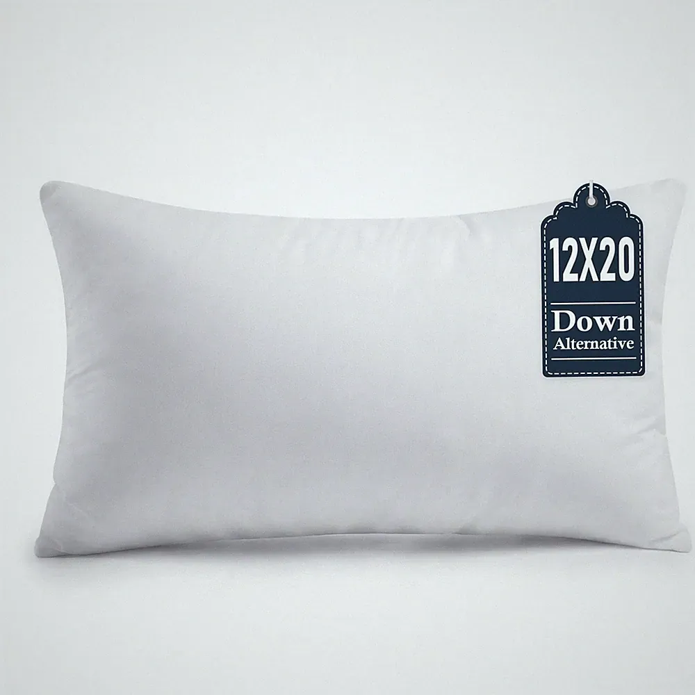 12x20 Throw Pillow Insert Set 1 Down Alternative Cushion Forms Couch Sofa Bed