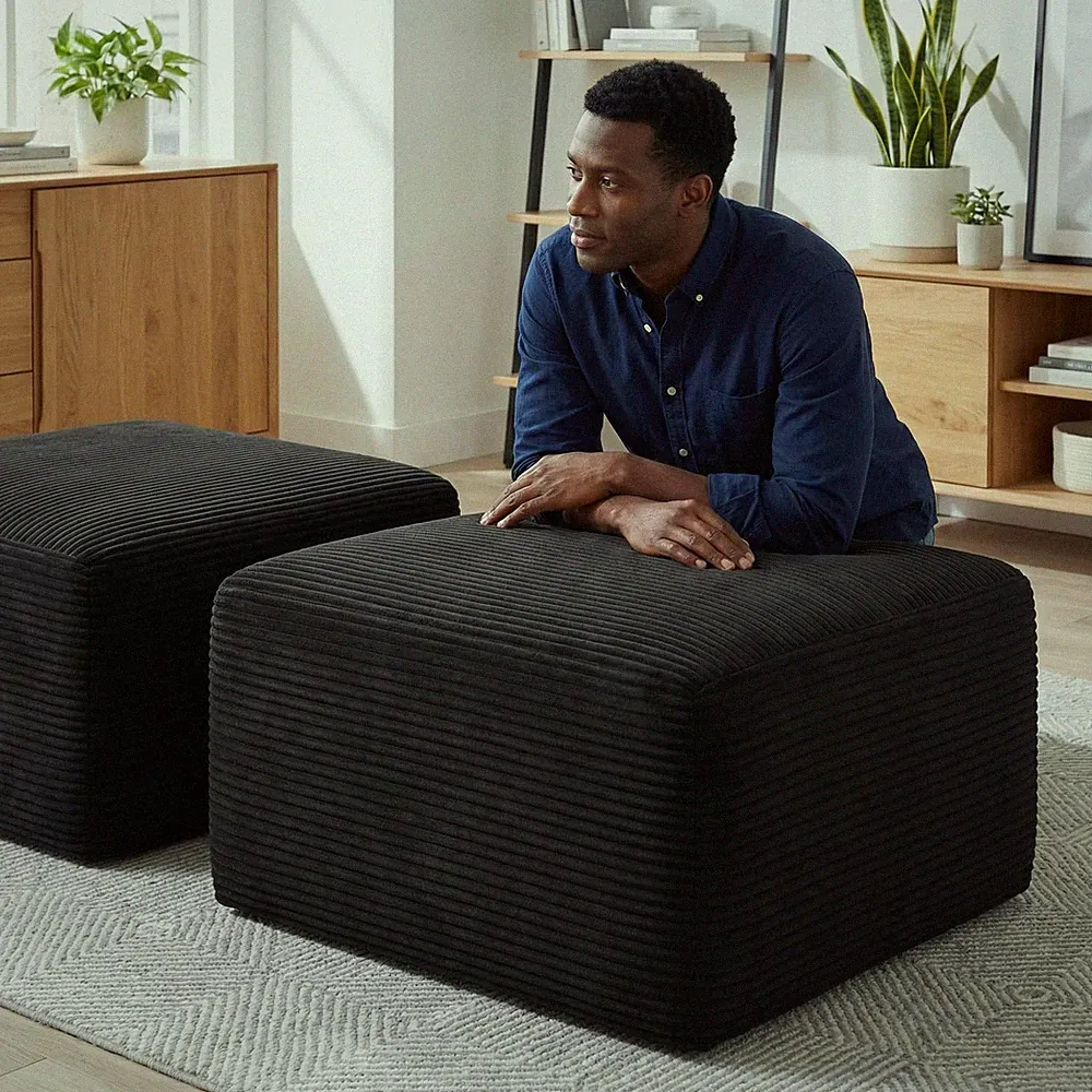 130” Modular Sectional Sofa, Modern Cloud Sectional Couch, Boneless Cloud Cou...