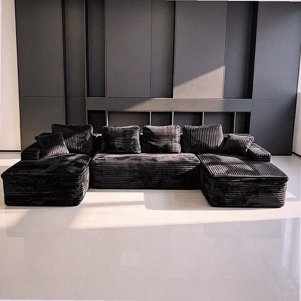 131" Oversized Modular Sectional Boneless Chaise Compressed Box Living Room