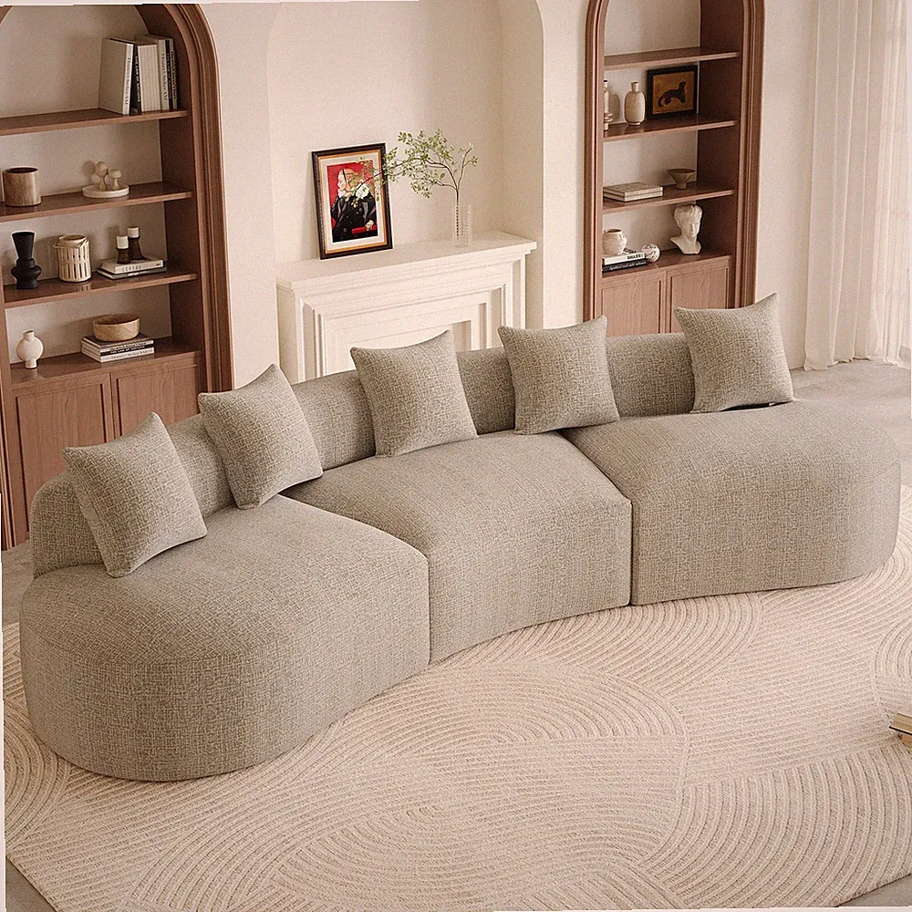134" Chenille Modular Sofa Couch High Back Sectional Living Room No Slip