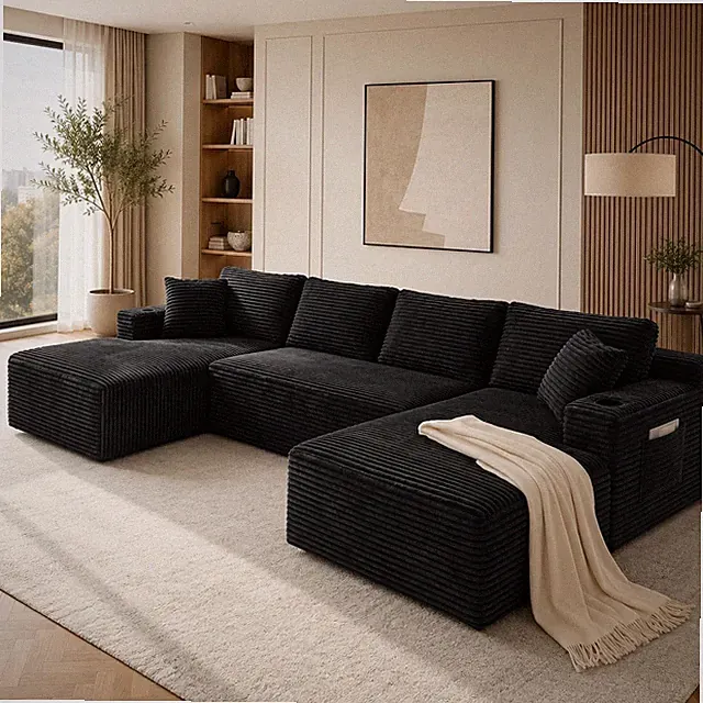 134 Inch Modular Sectional Sleeper Sofa, Boneless Cloud Couch for Living Room...