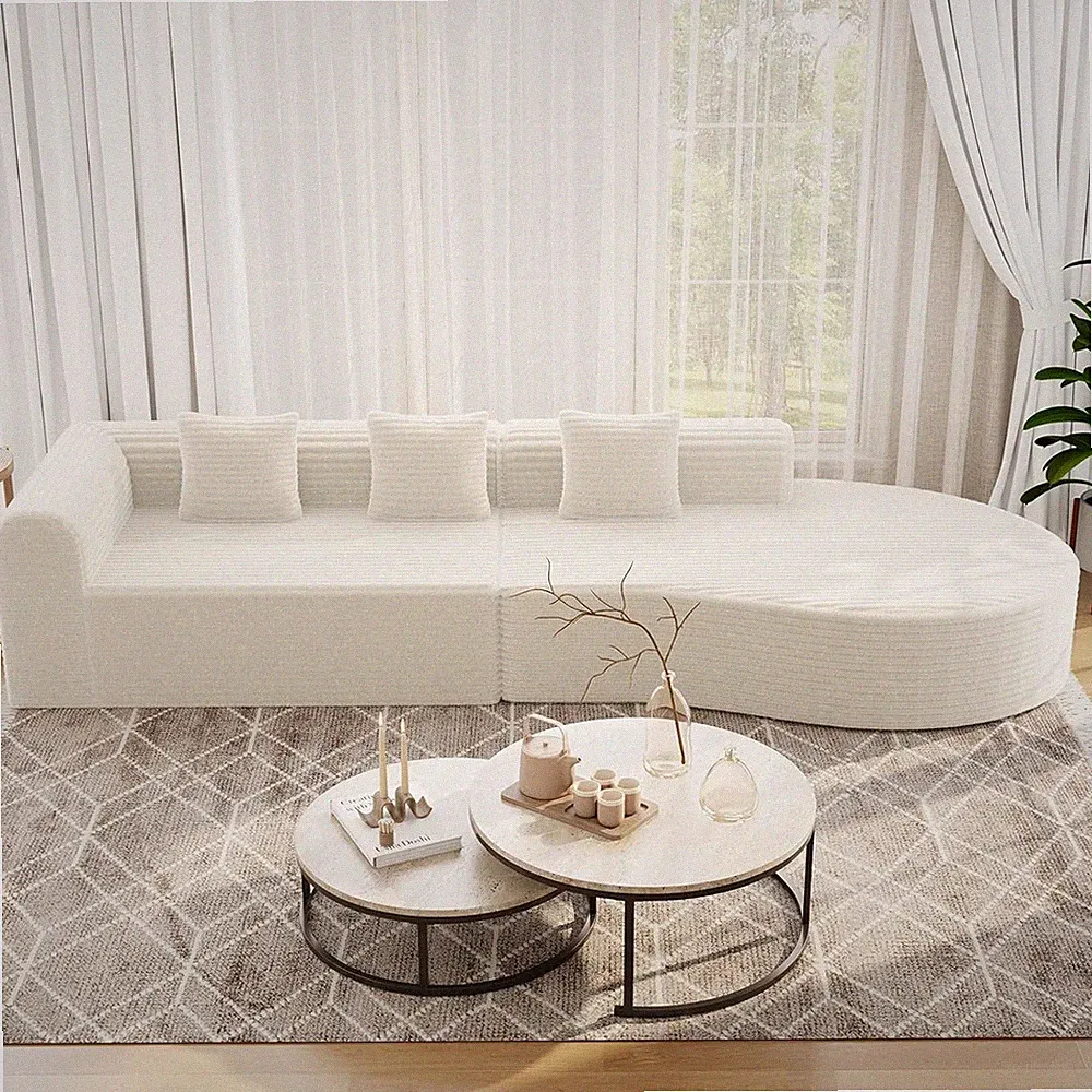 134’’ Modern Sectional Couches for Living Room,Oversized Modular L-Shaped couch