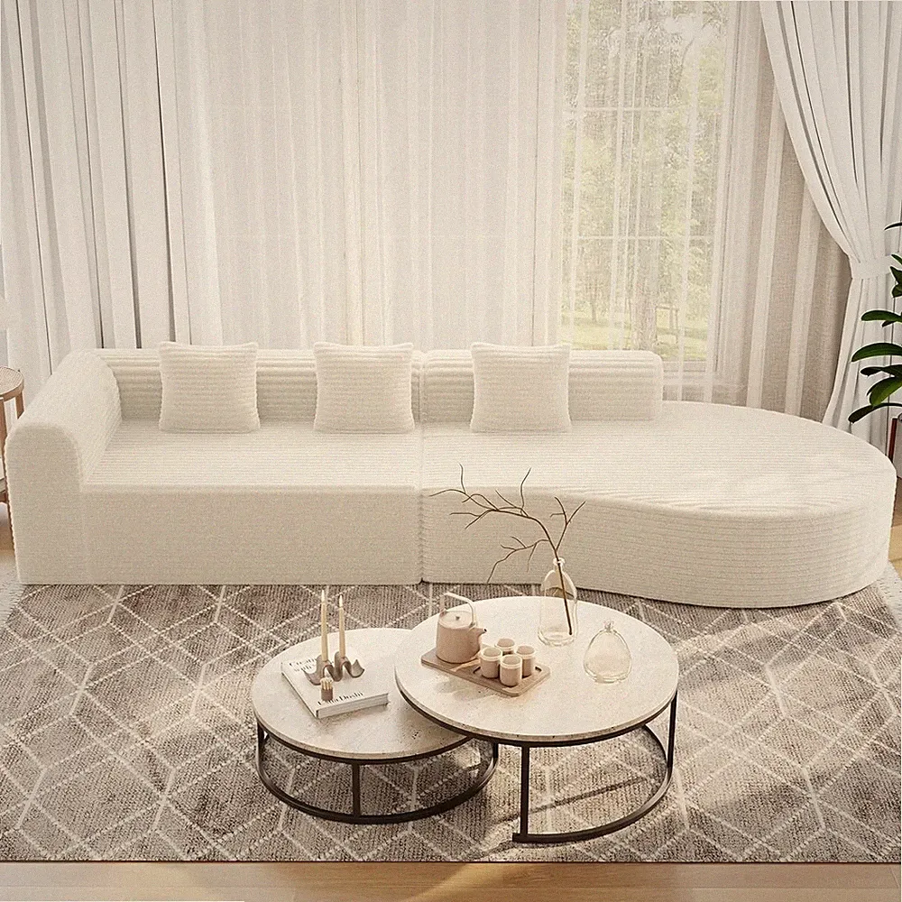 134’’ Modern Sectional Couches for Living Room,Oversized Modular L-Shaped couch