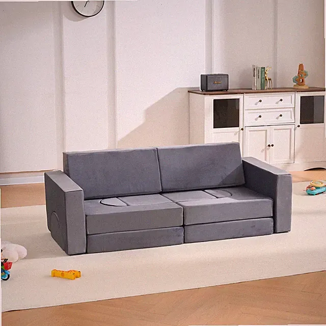 14 PCS Modular Kids Play Couch, Child Sectional Sofa, Versatile Toddler Soft Bui
