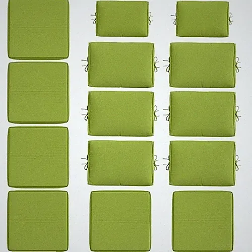 14 Pcs Outdoor Cushion Slipcovers All-Weather Patio Cushion Covers, Grass Green