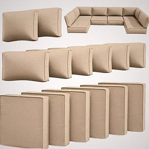 14 Pcs Outdoor Cushion Slipcovers Outdoor Patio Cushion Covers Replacement Sand