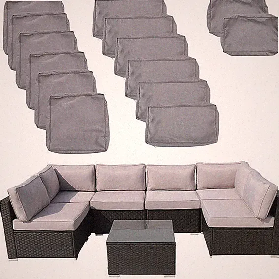 14 Pcs Outdoor Patio Chair Cushion Covers Set Replacement Furniture Slipcover