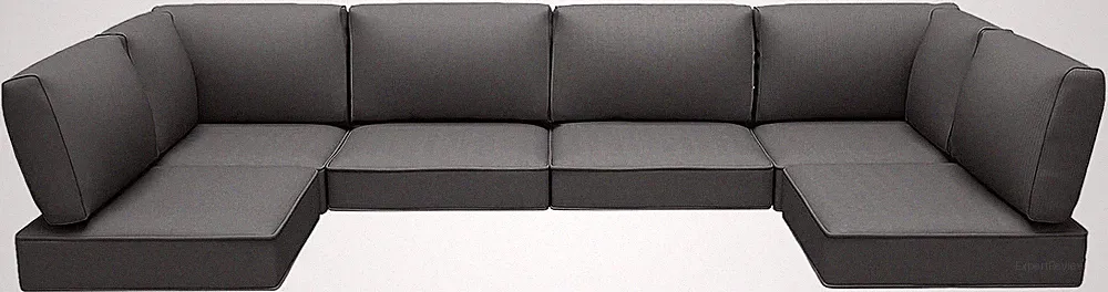 14 Piece Gray Outdoor Replacement Sofa Cushions For Sectional Patio Furniture