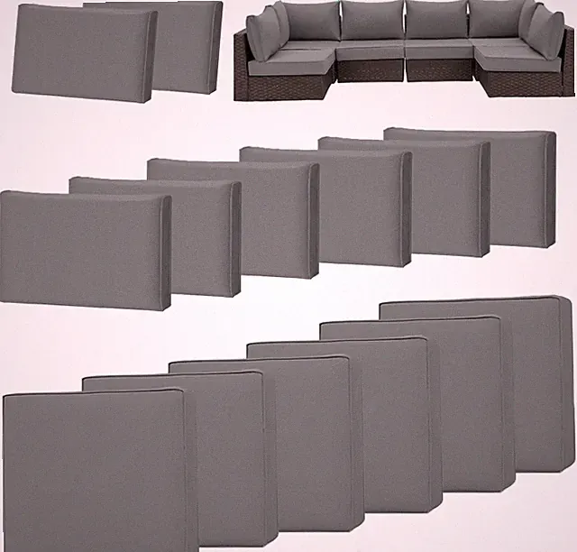 14-Piece Outdoor Cushion Covers Set for Patio Furniture, Reversible Double-Sided