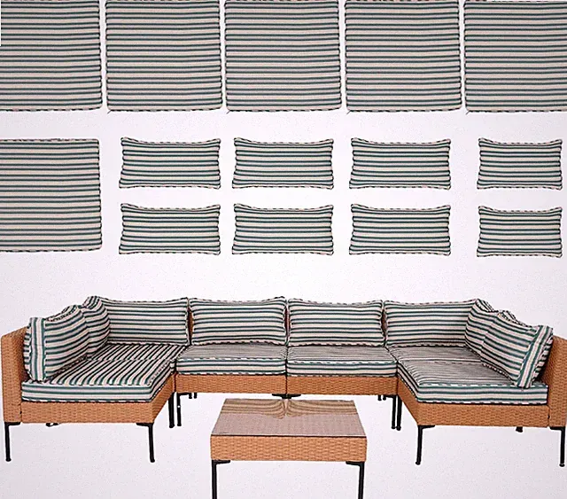 14 Piece Outdoor Patio Cushion Covers Replacement Waterproof with Zipper for 6-S