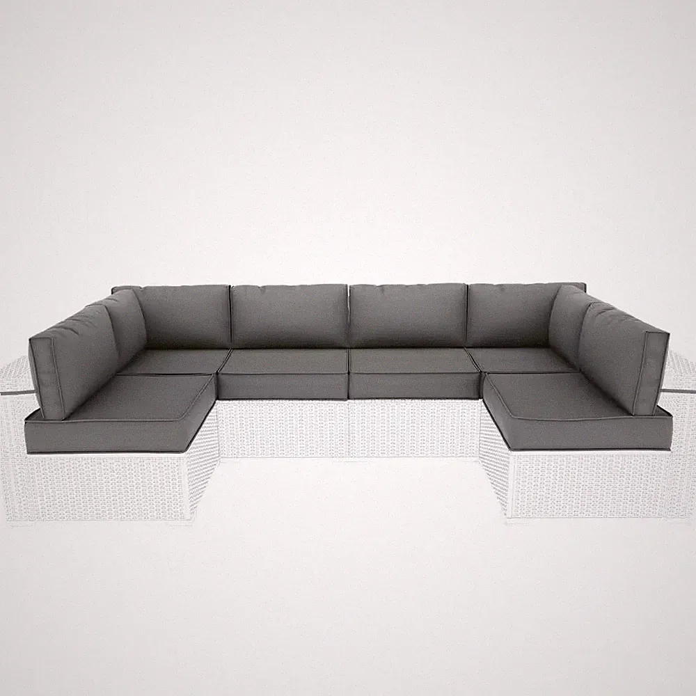 14-Piece Outdoor Sectional Cushion Replacement Set, 26 X 26 X 5 In. Deep Seat Pa