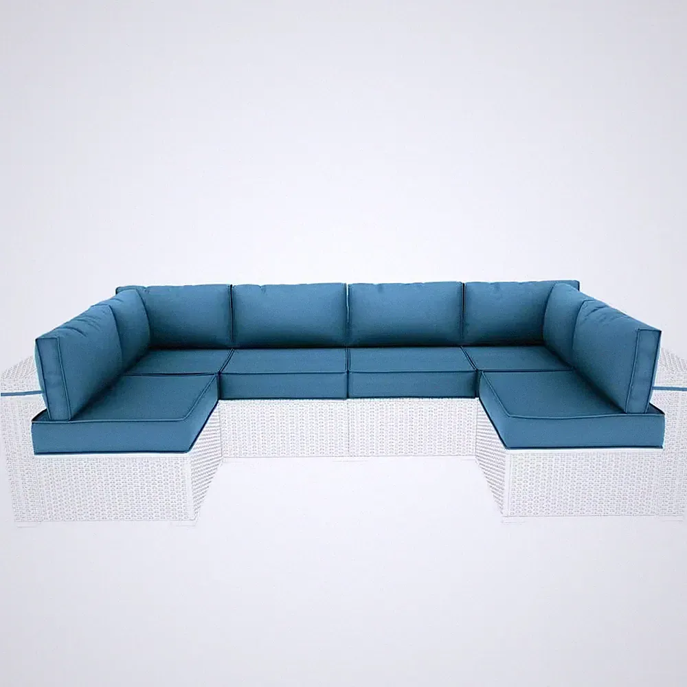 14-Piece Outdoor Sectional Cushion Replacement Set, 26 X 26 X 5 In. Deep Seat Pa