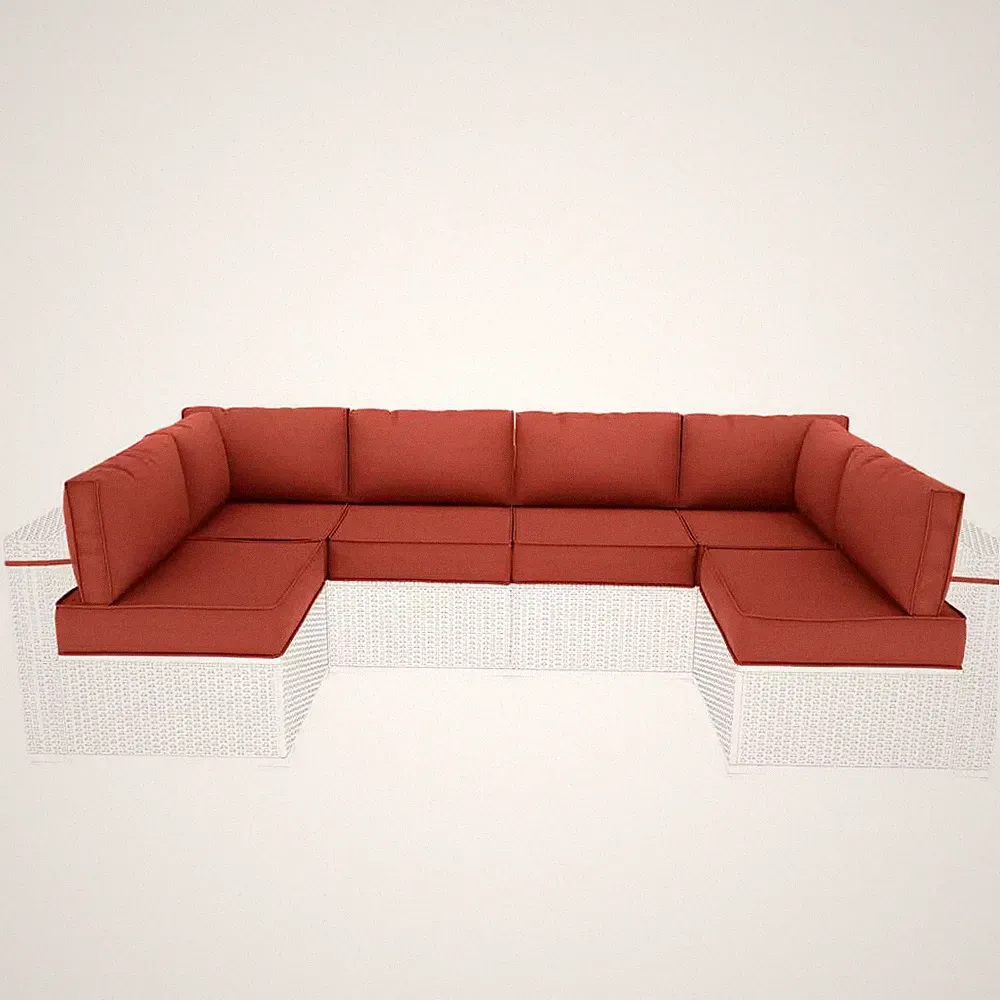 14-Piece Outdoor Sectional Cushion Replacement Set, 26 X 26 X 5 In. Deep Seat Pa