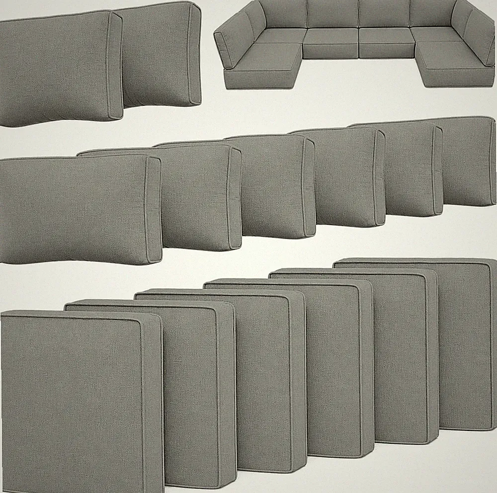 14 Piece Patio Cushion Covers Replacement, Waterproof Outdoor Furniture Covers w