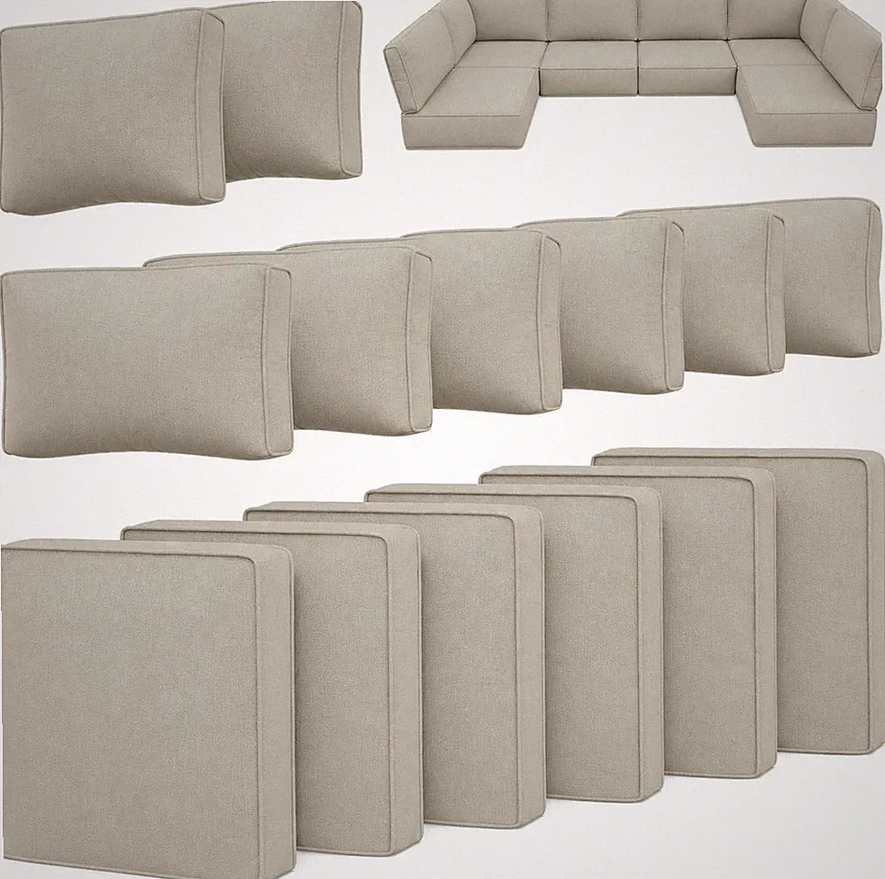 14 Piece Patio Cushion Covers Replacement, Waterproof Outdoor Furniture Covers w