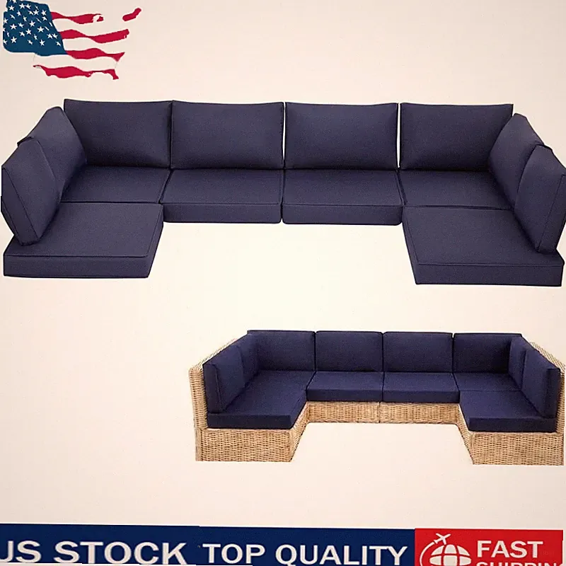 14-Piece Patio Furniture Cushions Set, Outdoor Patio Replacement Set for 6-Seat