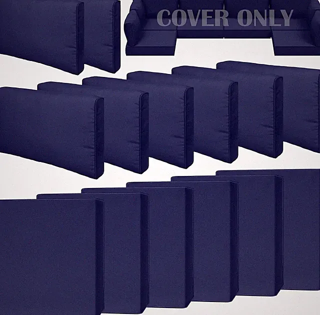 14-Piece Waterproof Cushion Covers for 6-Seat Wicker Patio Furniture Set