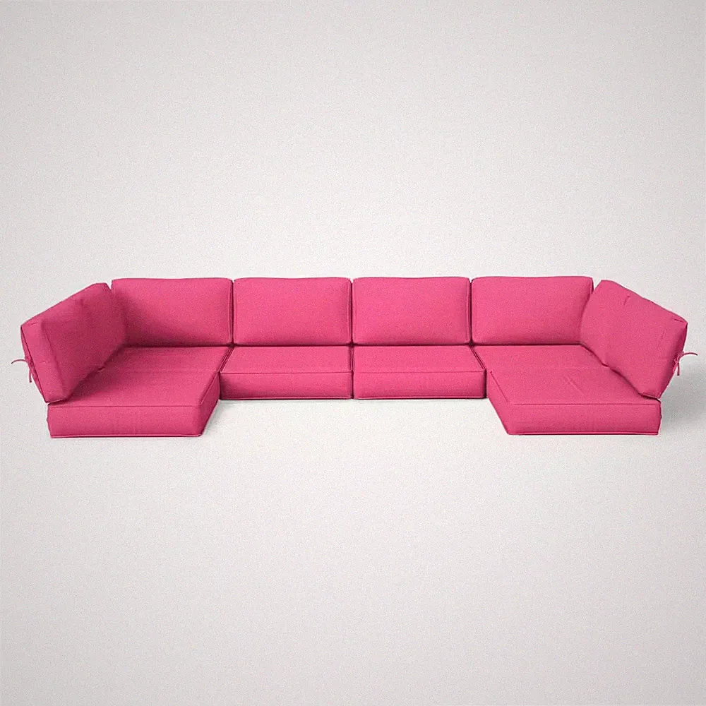 14-Pieces Outdoor Sectional Cushion Replacement Set, 26 X 26 X 5 In. Deep Seat P