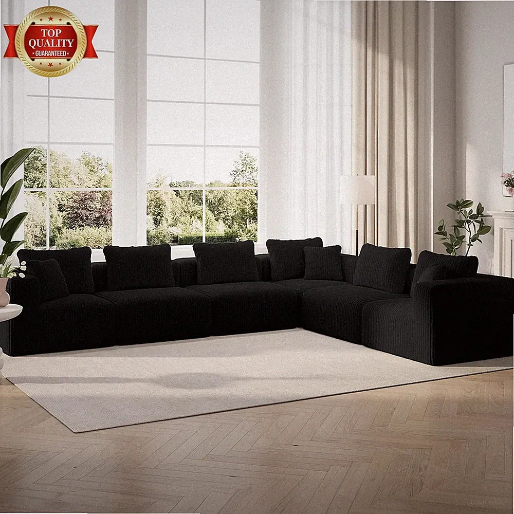 141" Modular Sectional Sofa, Modern Cloud Sectional Couch with Smarts Support