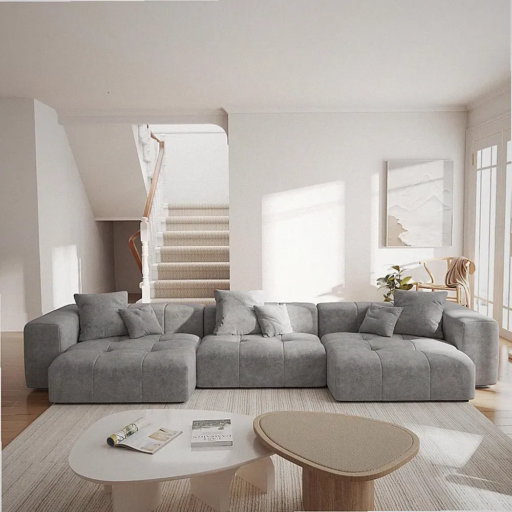 144" Sectional Couches for Living Room,Modular Sectional Sofa, U Shaped Couch, L