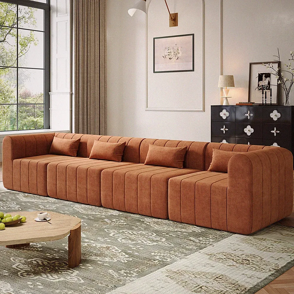 maili sectional sofa purple & orange