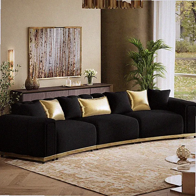 145" Curved Velvet Sofa High Back Upholstered Couch Wide Armrests