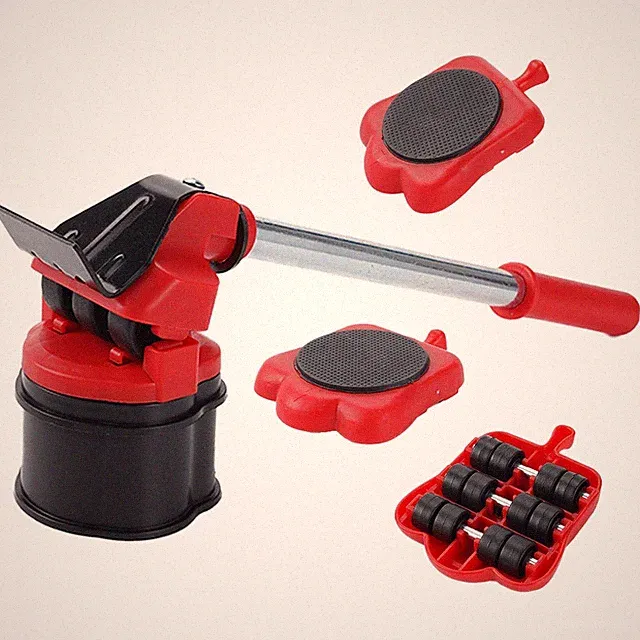 14Pcs Heavy Duty Furniture Lifter 12 Rounds Roller Moving Tool Set w/4 sliders