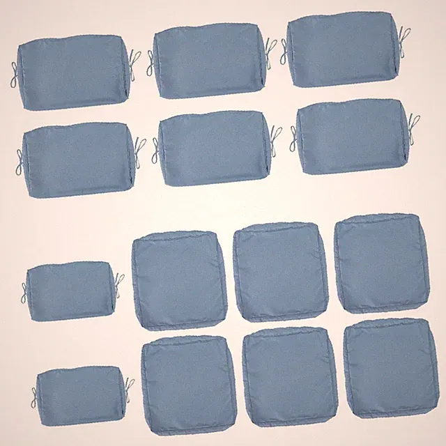 14PCS Outdoor Covers Set for Wicker Sectional Sofa, Haze Blue, Protection