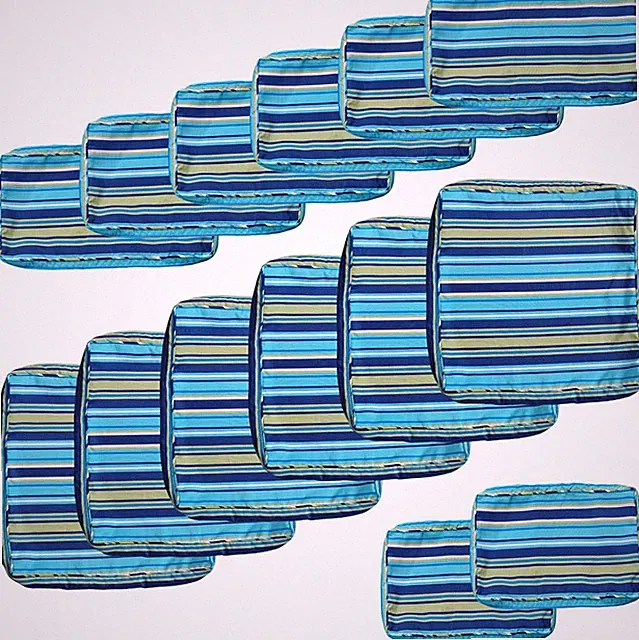 14Pcs Waterproof Patio Cushion Covers for 6-Seater Sofa - Zippered Slipcovers