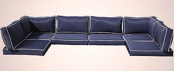 14X Outdoor Patio Furniture Chair Cushions Set Replacement Blue Sofa Insert
