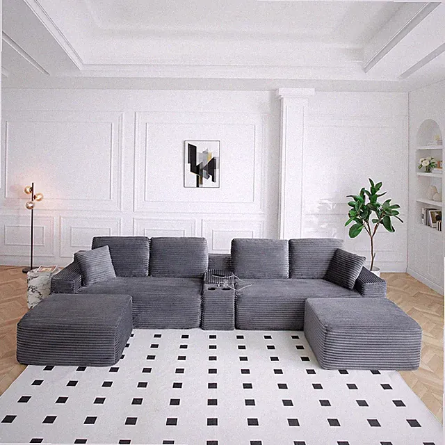 150 Inch Modular Sectional Sofa Couch, Oversized Modern Cloud Couch for Living R