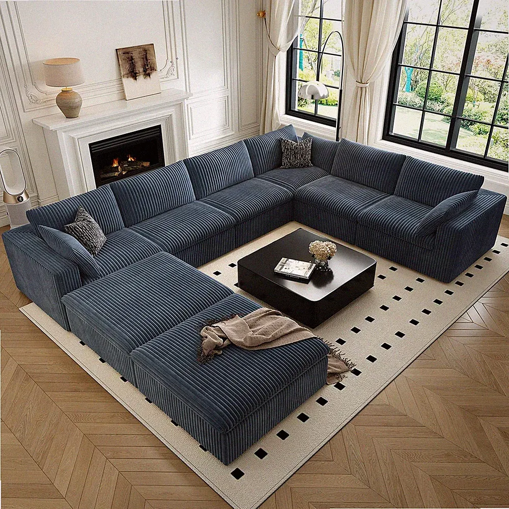 157.5" Cloud Couch Oversized Modular Sectional Sofa for Living Room,Modern Sofa