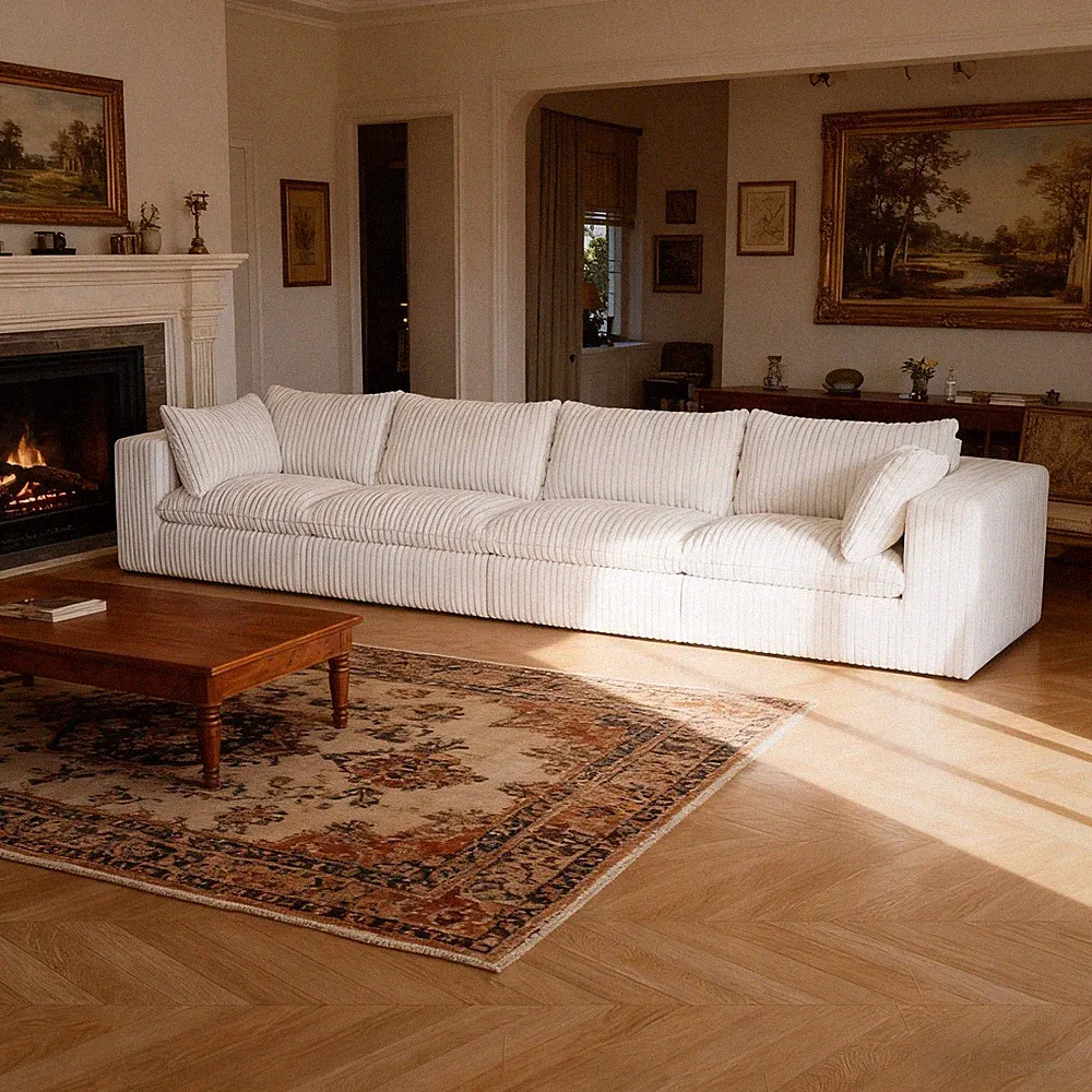 157" Sectional Couch 4-Seater Loveseat Modular Couch Cloud Sofa for Living Room