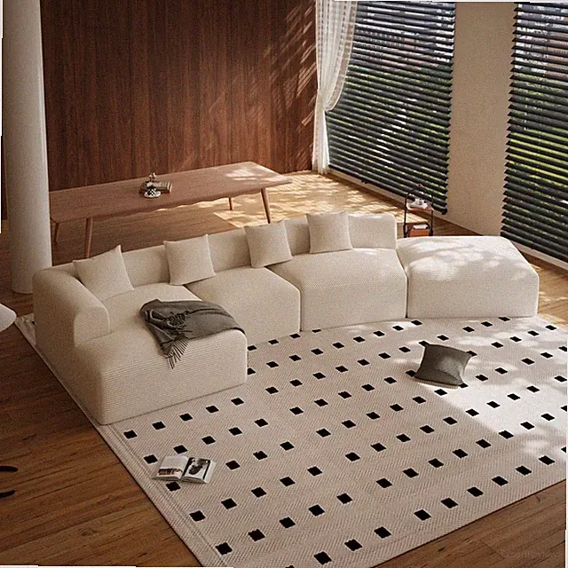 158" Overisized 5 Seater Modular Deep Seat Boneless Sectional Sofa with 4 Pillow