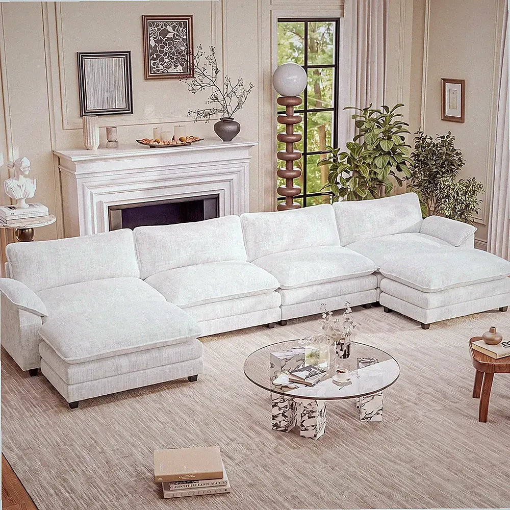 159" Modular Sectional Couch, U Shaped Cloud Sofa for Living Room